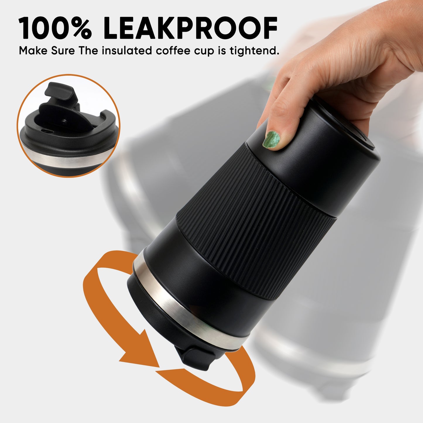 Mocha Coffee Tumbler - 510 ml | 12 Hrs Hot & Cold | Non Slip Grip | Easy to Carry