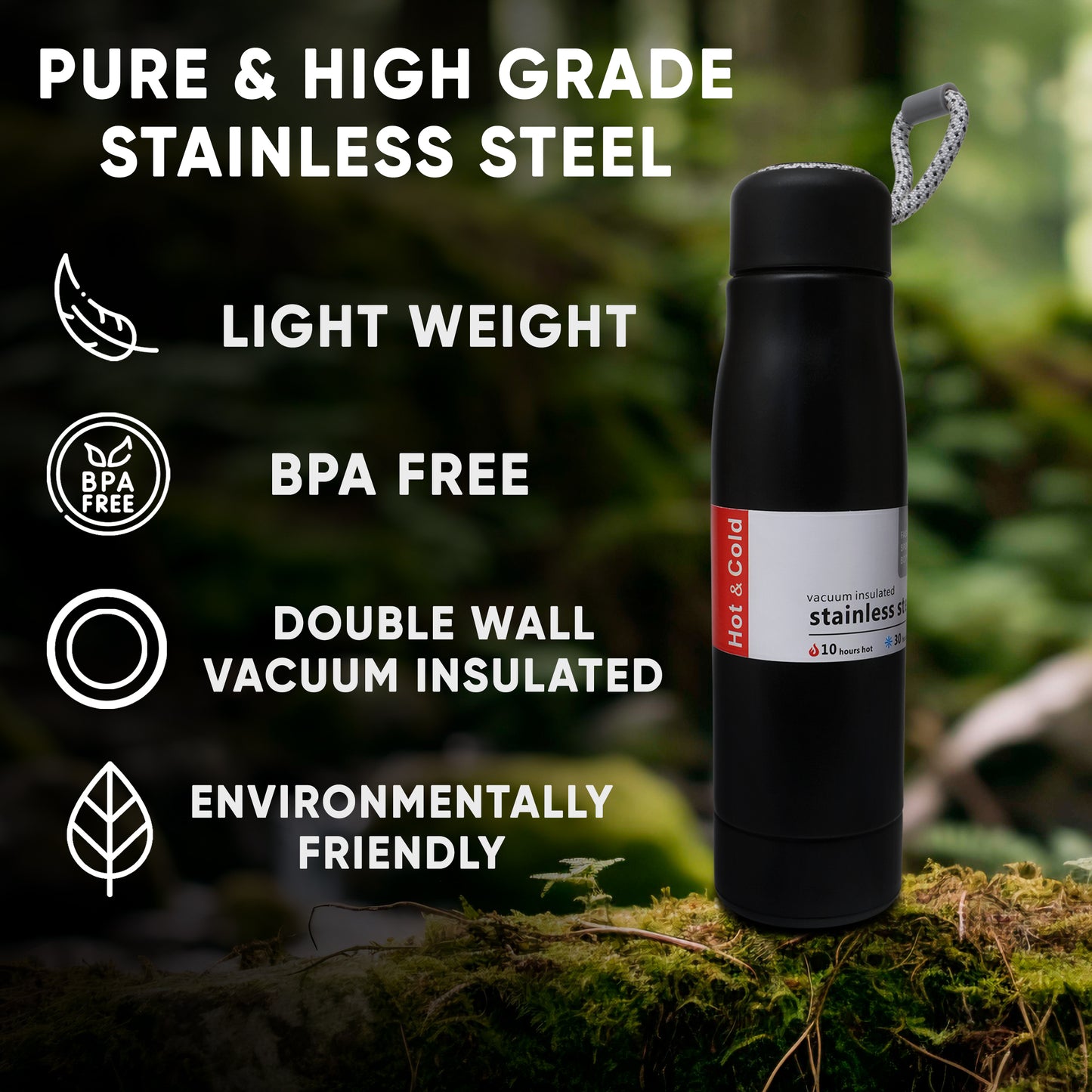 Hydra Rope Water Bottle by Bento Bliss - 510 ml