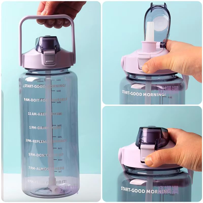Bento Bliss UltraSip 2L Motivational Bottle – Time Marker & Carry Strap