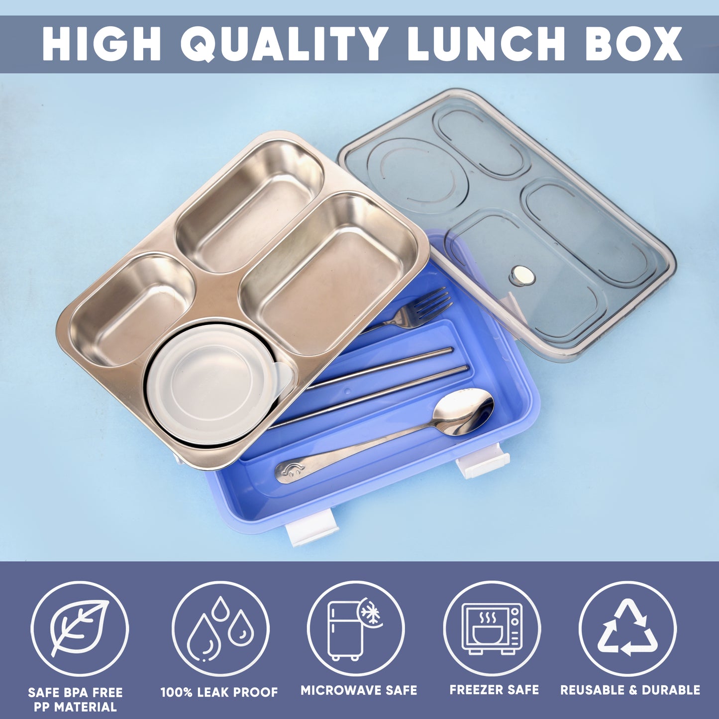Blushy Meal Lunch Box – 4 Compartment Lunch Box