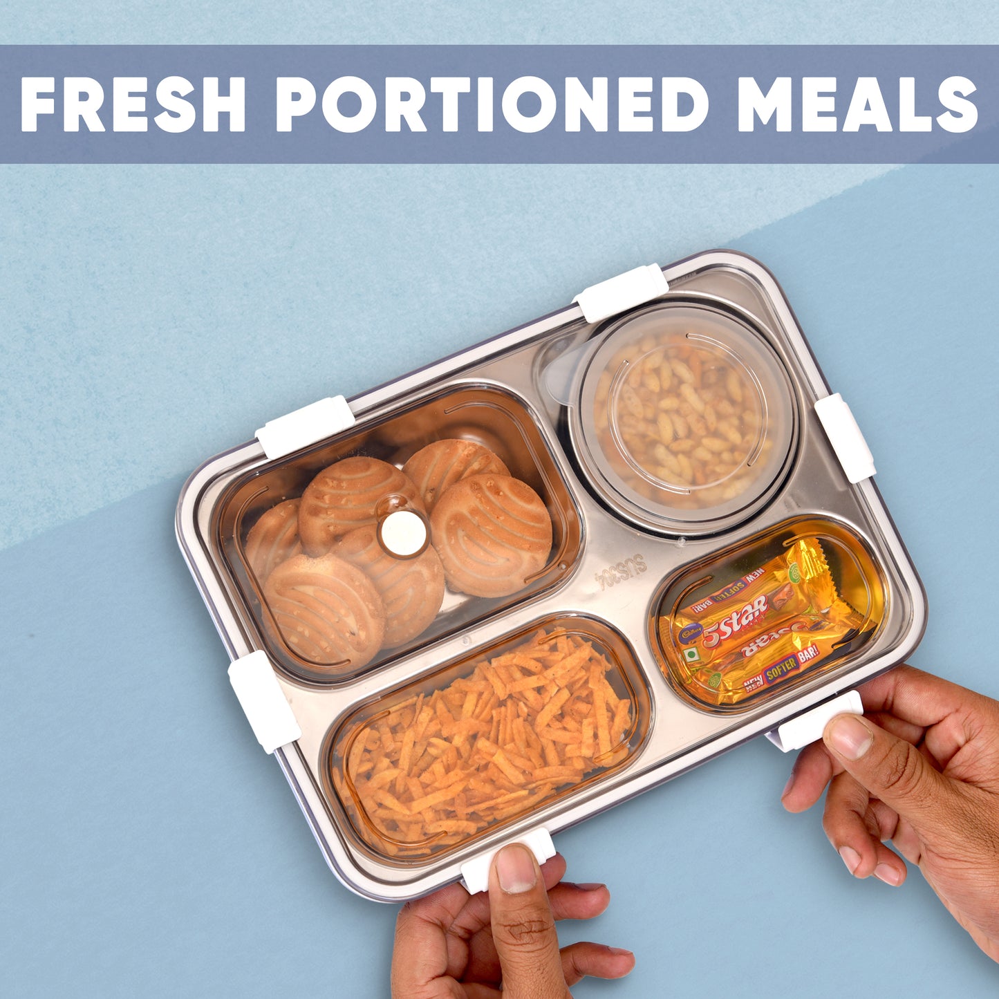 Blushy Meal Lunch Box – 4 Compartment Lunch Box