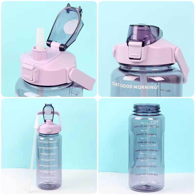 Bento Bliss UltraSip 2L Motivational Bottle – Time Marker & Carry Strap